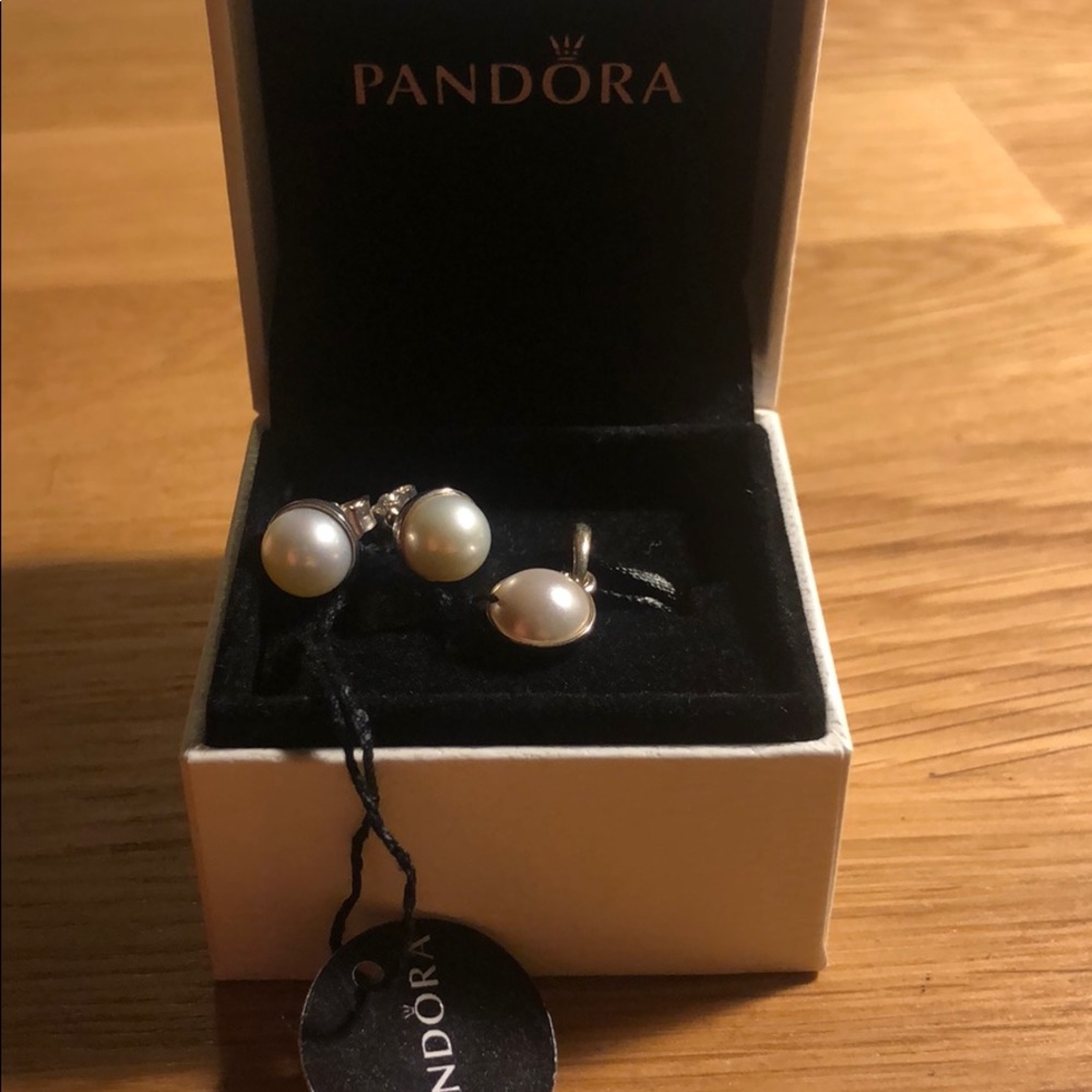 Pandora never worn earrings and pendant